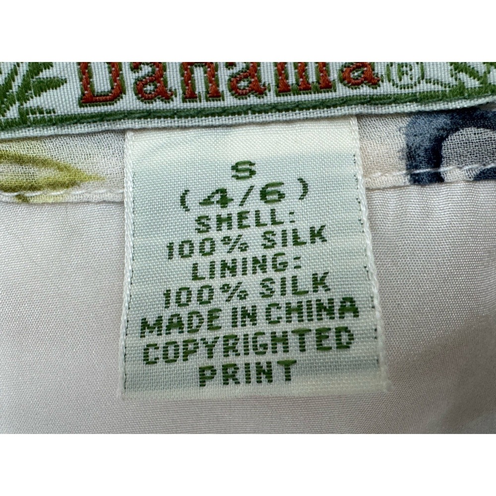 VINTAGE TOMMY BAHAMA WATERCOLOR FLAMINGO PRINT 100% SILK WRAP SKIRT Sz 4 - 6 - Picture 7 of 8